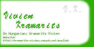 vivien kramarits business card